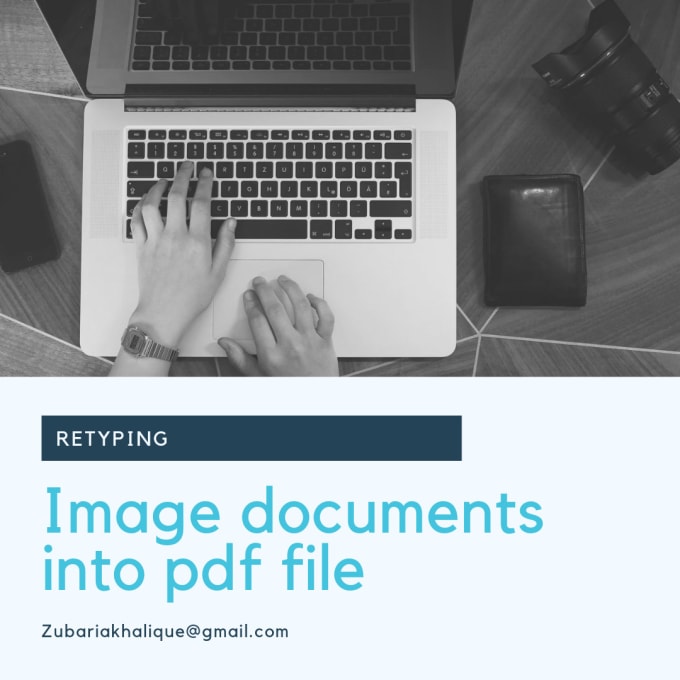 Gig Preview - Retype your image documents into pdf