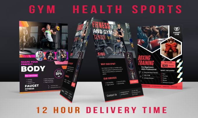 Gig Preview - Make creative design gym, yoga, fitness, sports, basketball poster and flyer