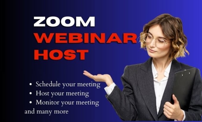 Gig Preview - Host and manage your zoom or webinar meeting