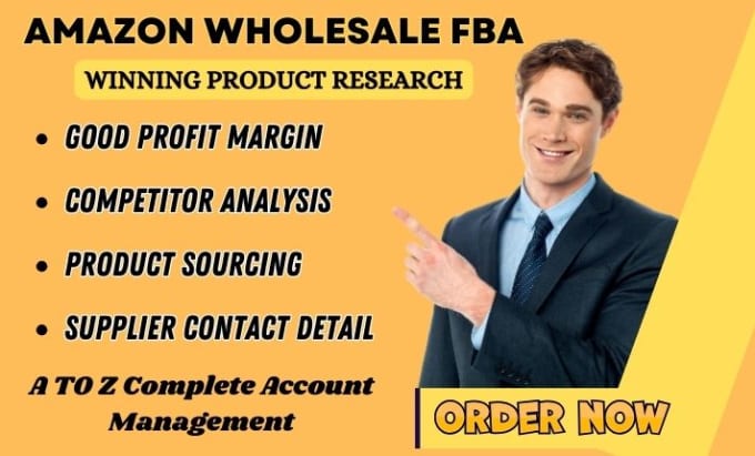 Gig Preview - Do research for your fba wholesale business, amazon fba wholesale product