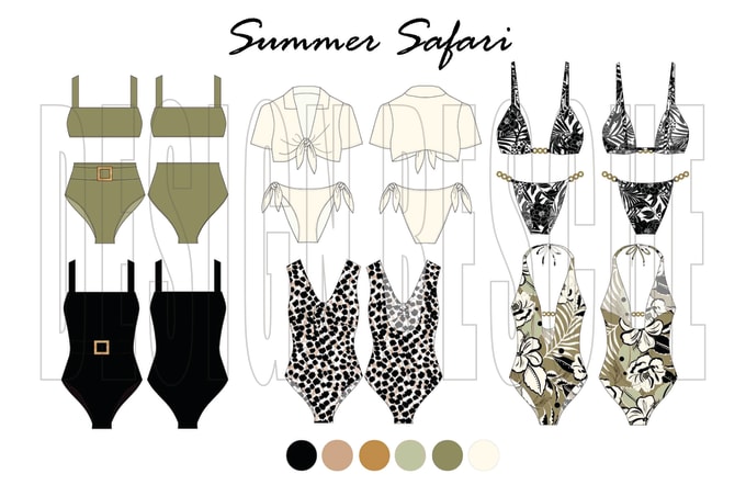 Gig Preview - Design bikini, swimwear, trunks, underwear, collection