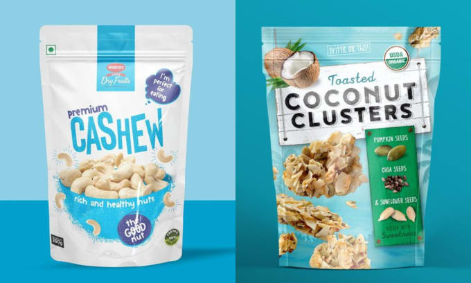 Gig Preview - Do food packaging, food pouch design, coffee packaging, gummies design