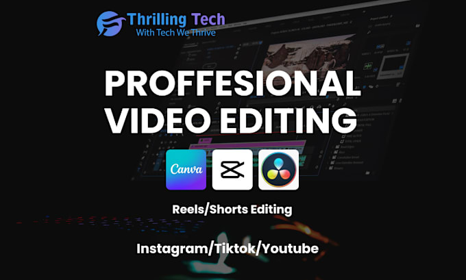 Gig Preview - Do professional video editing for youtube shorts, instagram reels, and tiktok