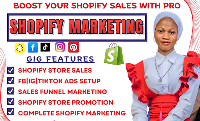 Gig Preview - Shopify marketing, fb, tiktok, ig ads, meta ads manager to boost shopify sales