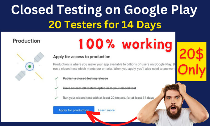 Gig Preview - Provide 12 testers for 14 days for your android application