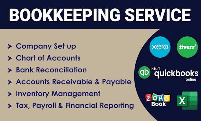 Gig Preview - Do bookkeeping services in quickbooks and xero