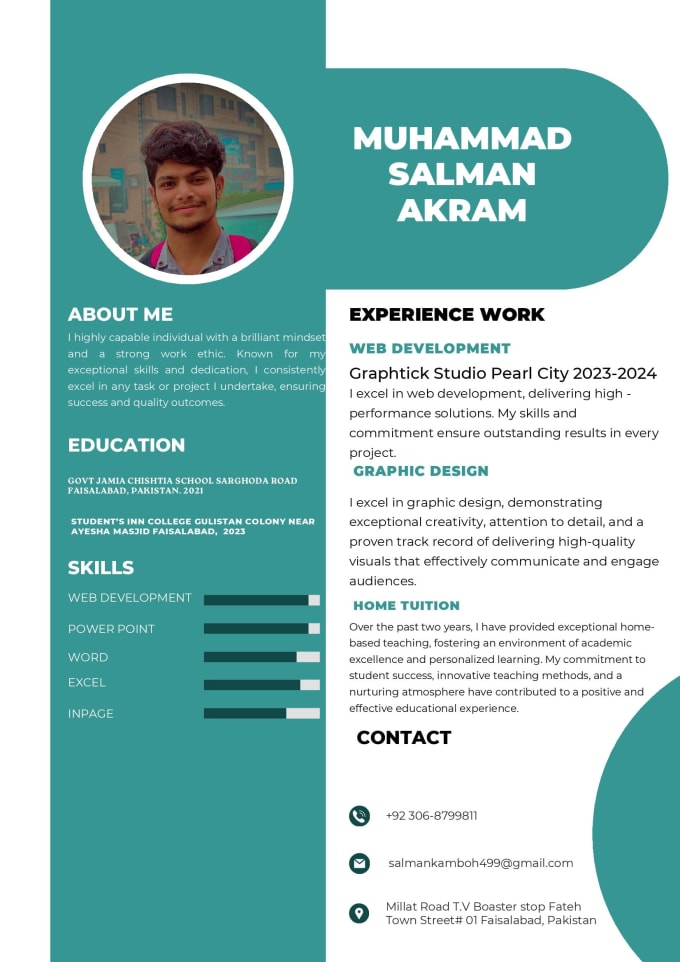 Bestseller - salman kamboh make your best resume or CV