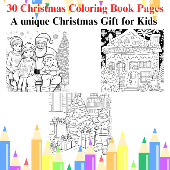 Gig Preview - Design christmas coloring book pages for adults