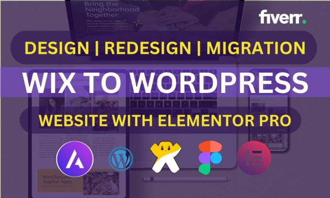 Gig Preview - Design redesign clone or revamp wix to wordpress by elementor pro