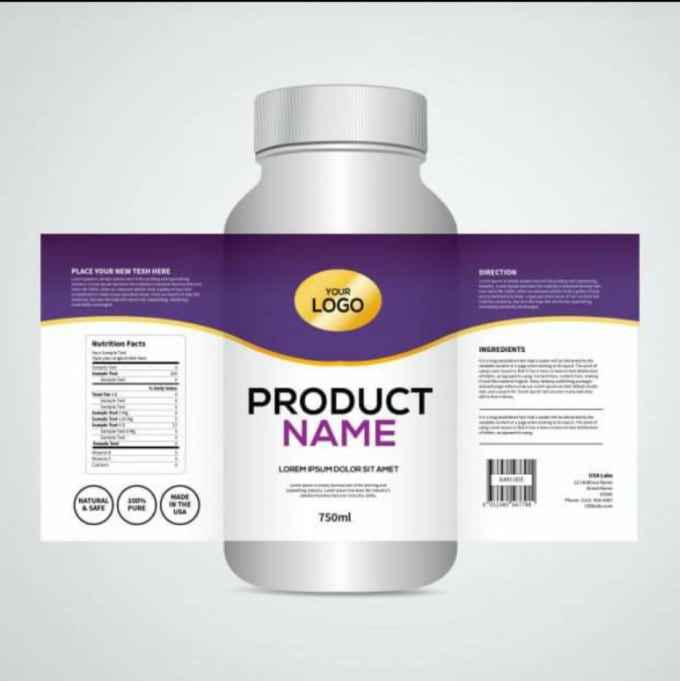 Gig Preview - Design your product label