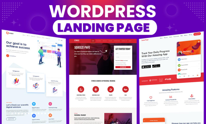 Gig Preview - Build modern wordpress landing page design, one page website or squeeze page