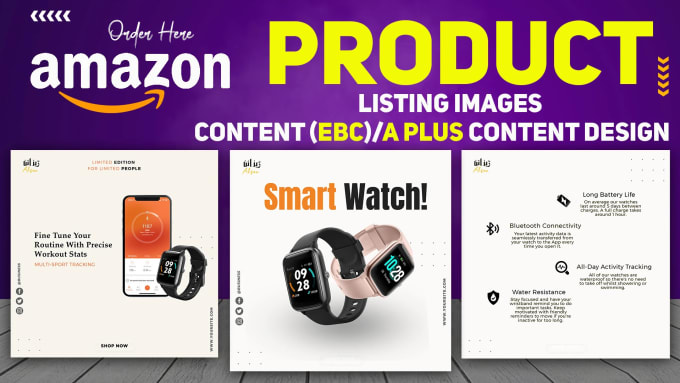 Gig Preview - Design professional amazon listing images, amazon product, infographic pictures