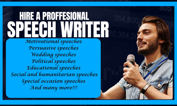 Gig Preview - Write a captivating and persuasive speeches for any occasion