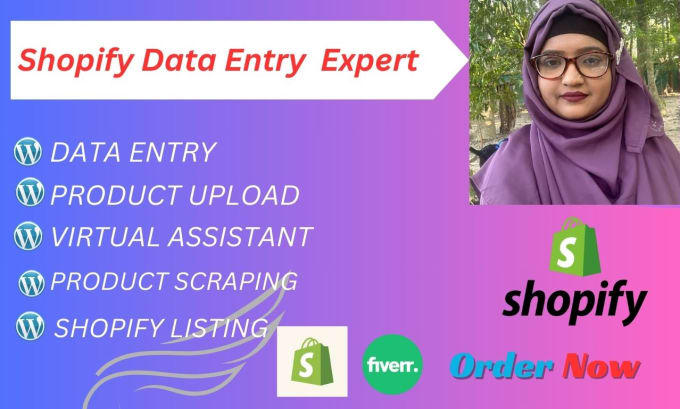 Gig Preview - Do shopify data entry and product listing ,virtual assistant