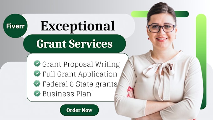 Gig Preview - Do grant research, grant proposal writing, grant application and business plan,