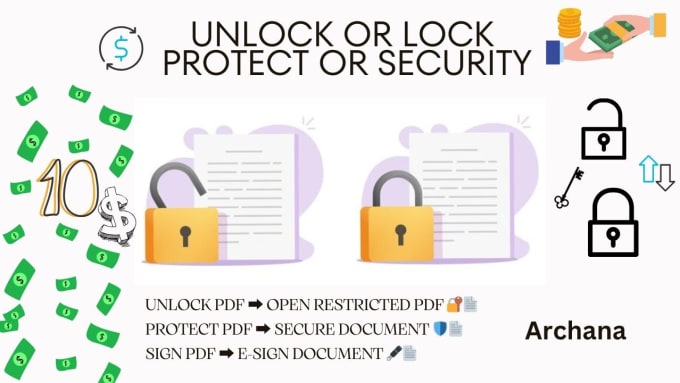 Gig Preview - Secure your documents,unlock and lock and security