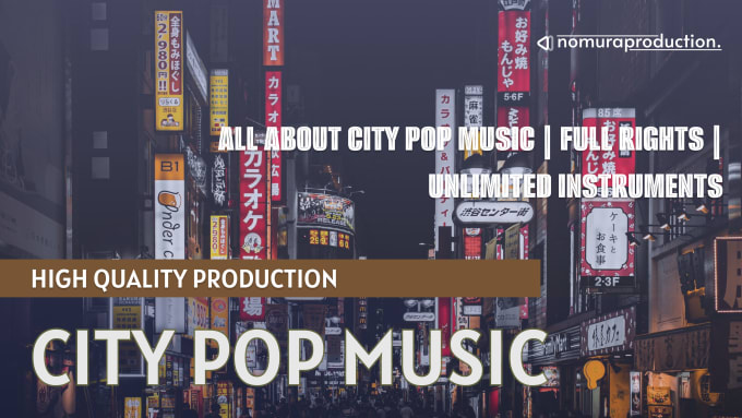 Gig Preview - Create city pop 80s 90s japan pop music for you