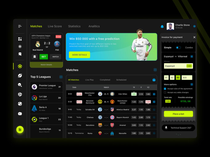 Gig Preview - Build a profitable sport bet app, crypto bet app, bet app, solana game