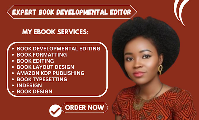 Gig Preview - Kdp book formatting book editing developmental editor kindle book layout design