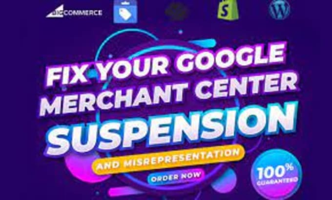 Gig Preview - Fix google merchant center suspension and gmc misrepresentation