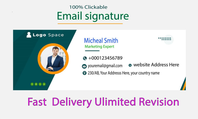 Gig Preview - Create a uniqe clickable HTML email signature for gmail and outlook