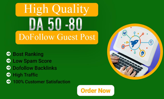 Gig Preview - Do guest post on high da website with dofollow backlinks