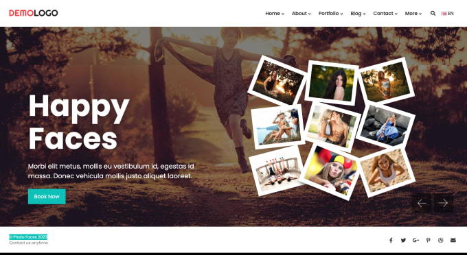 Gig Preview - Do photography website with online booking and clients management app