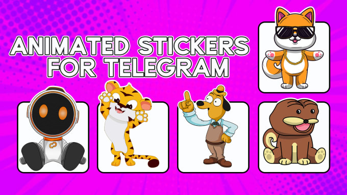 Gig Preview - Design animated telegram sticker for your crypto project