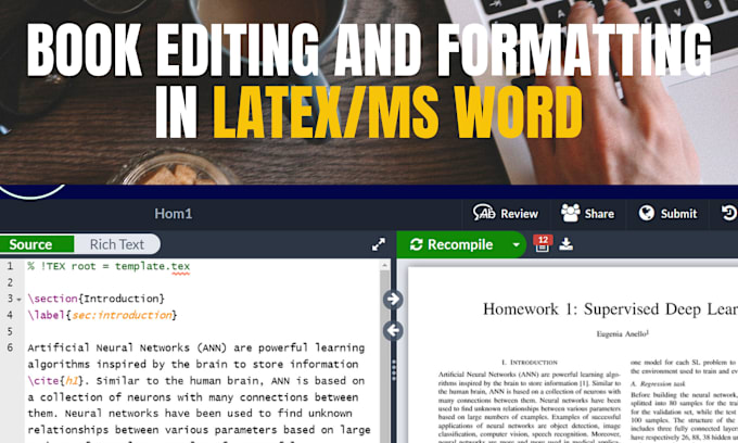 Gig Preview - Be your latex expert for formatting and proofreading