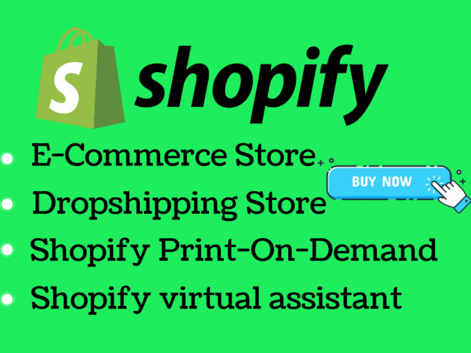 Gig Preview - Shopify dropshipping store, shopify ecommerce store,pod, SEO