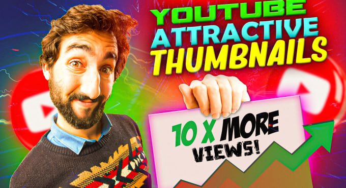 Gig Preview - Make eye catching creative youtube thumbnails in 3 hours