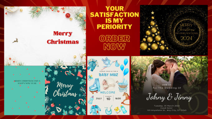 Gig Preview - Design christmas, greeting ,or invitation card or any custom design