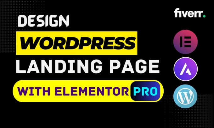 Gig Preview - Do responsive wordpress landing page squeeze homepage design by elementor pro