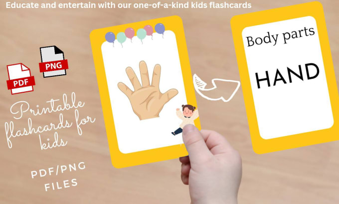 Gig Preview - Create educational fun flashcards for your kids