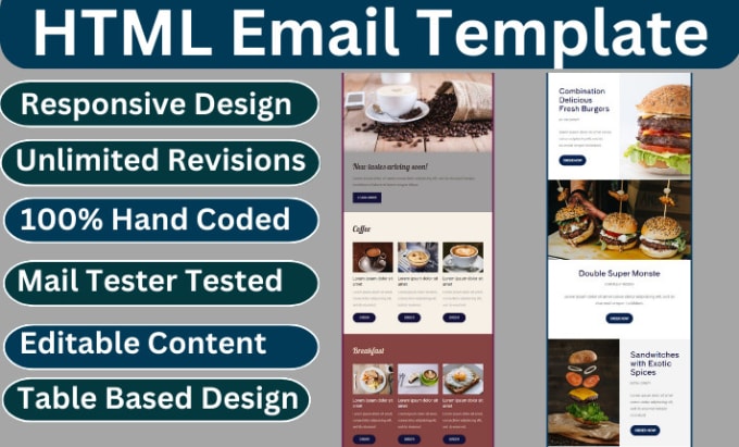 Gig Preview - Design HTML email template or newsletter