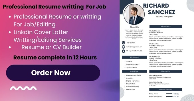 Gig Preview - Write and edit professional resume cv,cover latter services