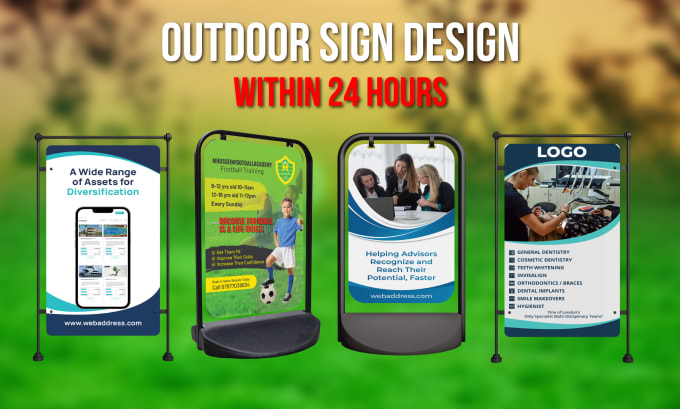 Gig Preview - Do eco swinger pavement sign, sign board and signage design