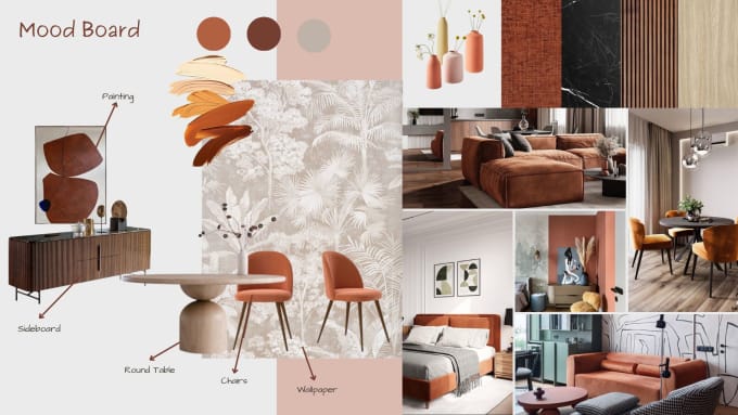 Gig Preview - Create interior design mood boards