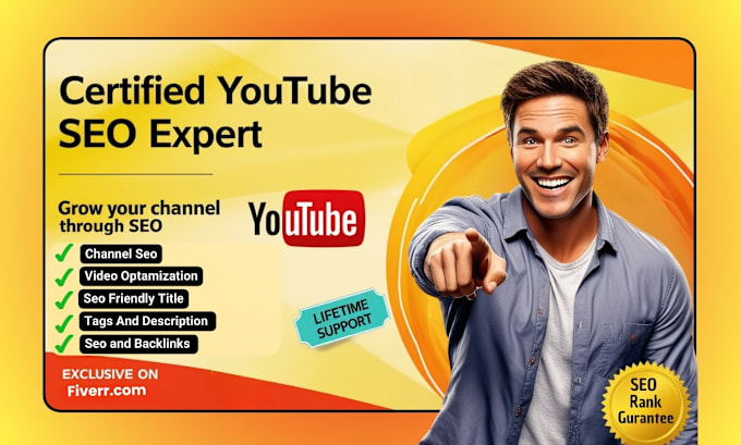 Gig Preview - Do the best youtube video SEO expert optimization and channel growth manager