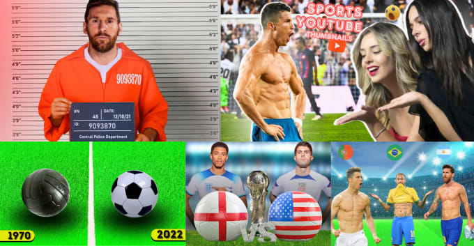 Gig Preview - Design an attractive sports youtube thumbnails