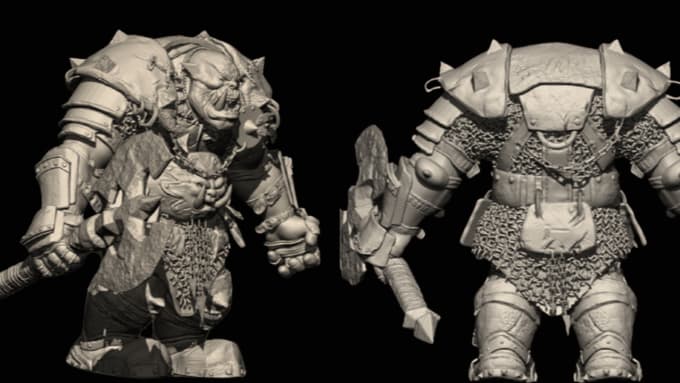 Gig Preview - Sculpt high quality 3d miniature 3d figurine 3d warhammer 40k for 3d printing