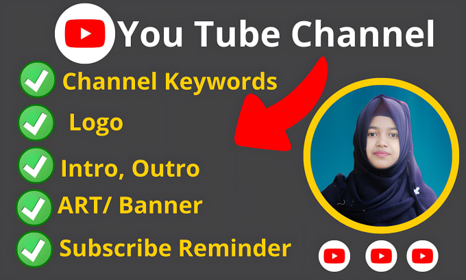 Gig Preview - Do your youtube channel growth, with channel branding