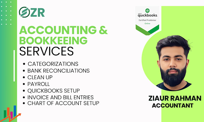 Gig Preview - Setup, cleanup, and do bookkeeping in quickbooks online