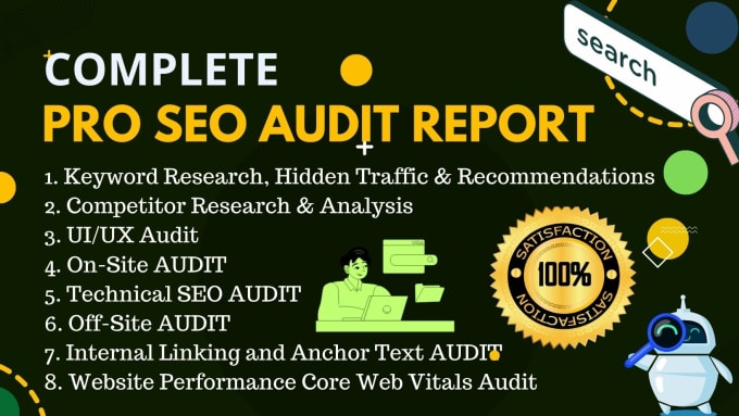 Gig Preview - Technical SEO audit report keywords competitor website speed