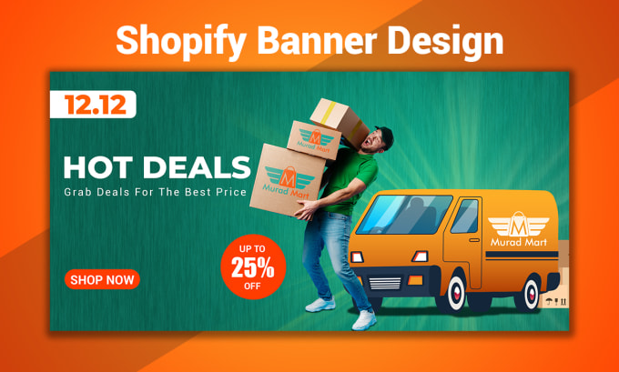 Gig Preview - Design a shopify store banner, hero image, and website banner for your store