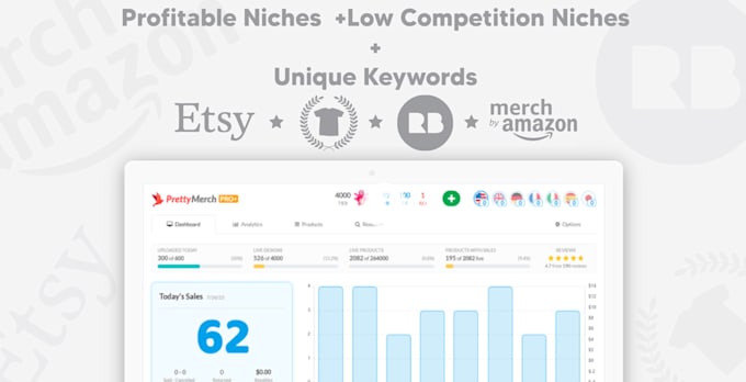 Bestseller - do keywords research for merch by amazon redbubble esty and teepublic