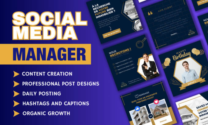 Gig Preview - Be your social media manager and content creator