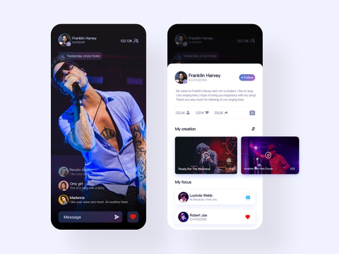 Gig Preview - Live streaming app, video streaming app, music streaming app