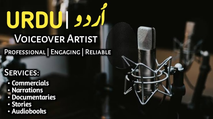 Gig Preview - Record best professional voiceover in urdu and hindi for you