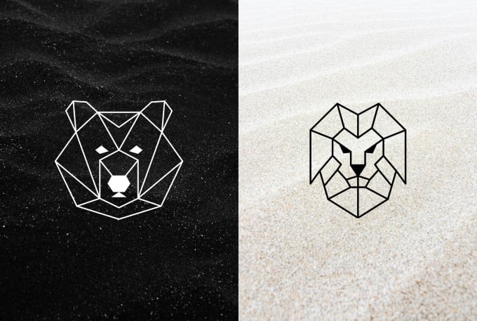 Gig Preview - Modern line art geometric logo design